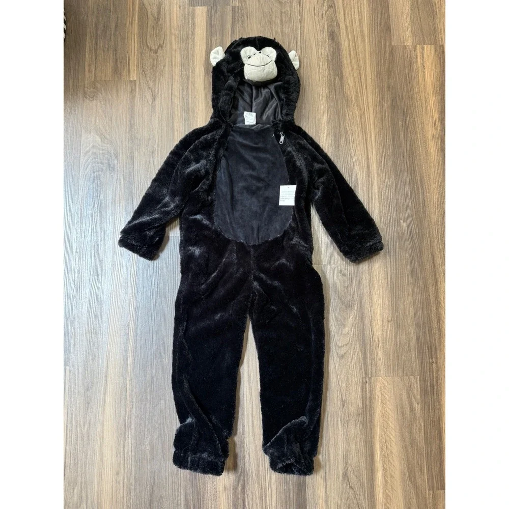 NWT Toddler Monkey Costume 4T-5T One Piece Furry Dress Up Play Youth